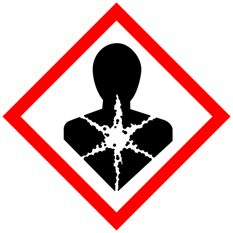 The international pictogram for chemicals that are sensitising, mutagenic, carcinogenic or toxic to reproduction. Rejoignez l'association française de défense des victimes du distilbène, un perturbateur endocrinien très toxique