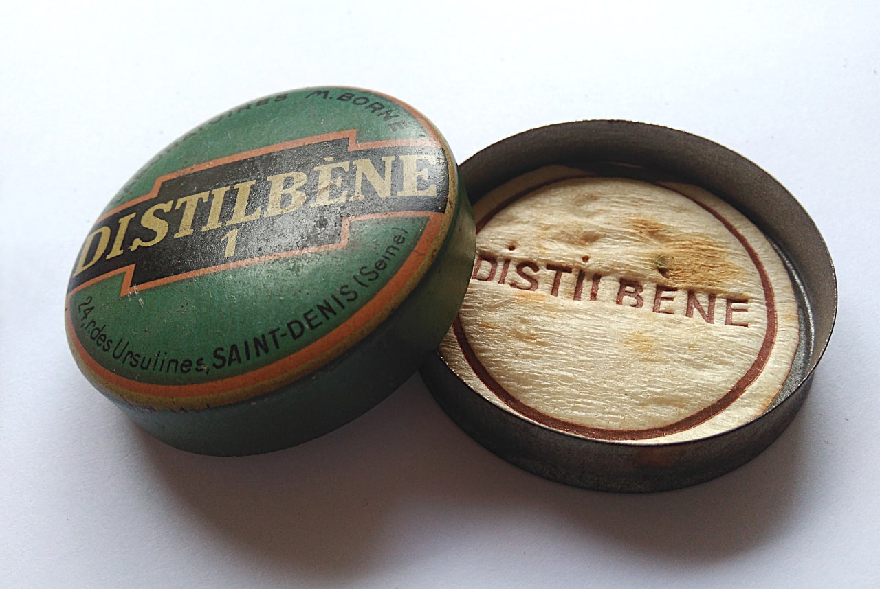 Distilbène® (diethylstilbestrol) medication 1mg tablets by M. Borne french Laboratories