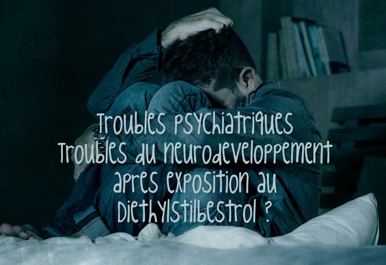 Portrait of depressed and sick man suffering from psychosis illness or mental disorder - DES (diethylstilbestrol ) exposure and psychiatric disorder, autism Asperger